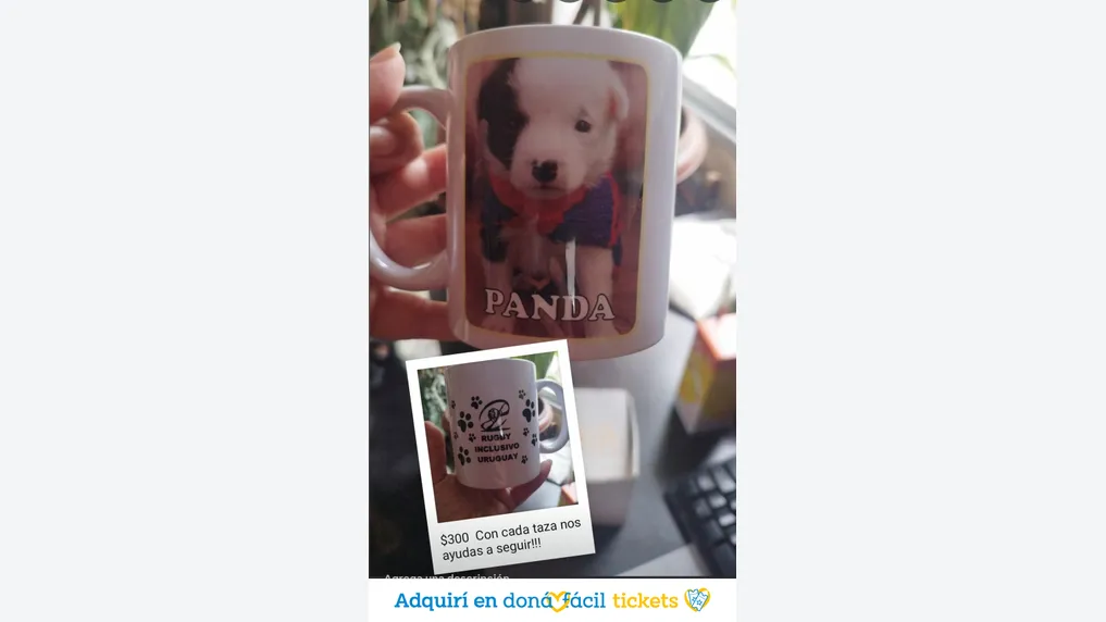 Tazas Personalizadas/ Fotos de Nuestros Rescatados y el logo de Rugby Inclusivo Uruguay Bichero